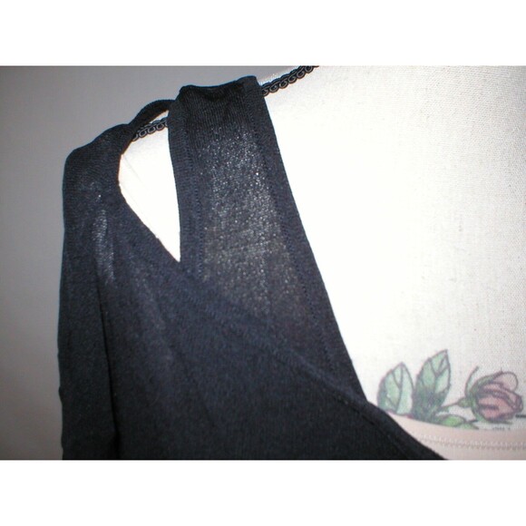New NWT $248 Plenty Tracy Reese Off Shoulder Sweater Top Black S Layered Fine - Picture 7 of 10